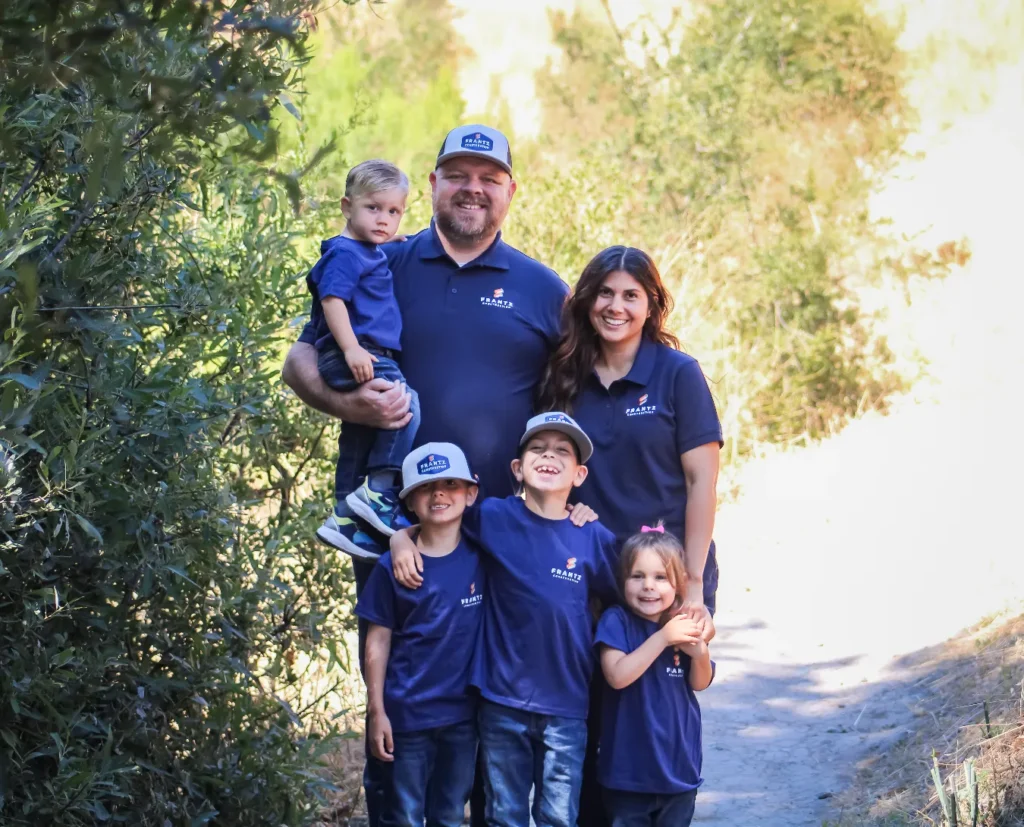 Josh and Desra Frantz and their four children